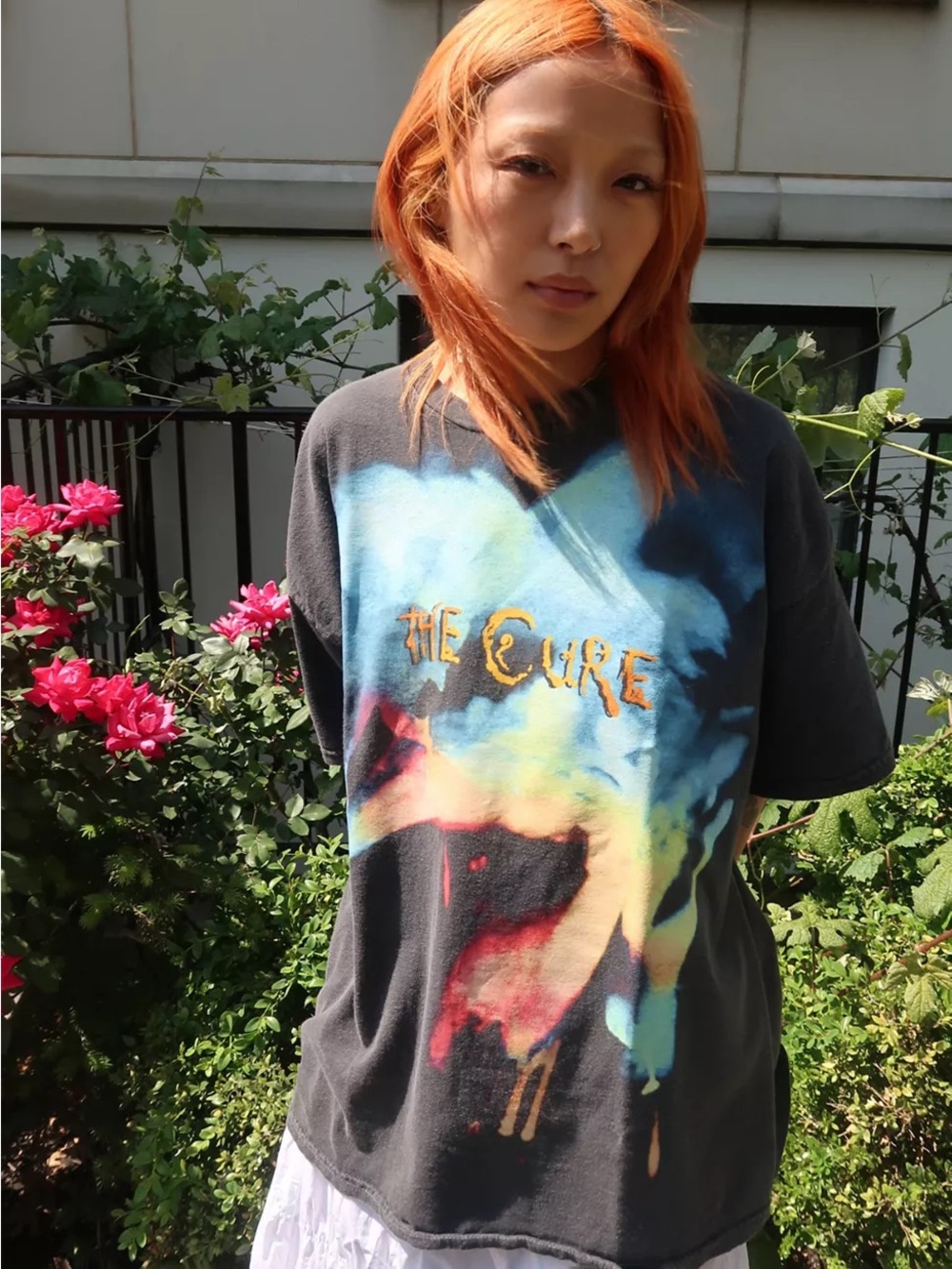 The Cure Graphic Tie-Dye Band Tee - Black/Multicolor